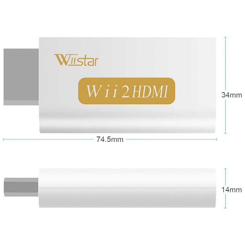 Wiistar Wii to HDMI Converter Output Video Audio Adapter HDMI Converter - Supports All Wii Display Modes to HDTV & Monitor - Image 4